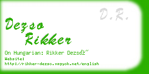 dezso rikker business card